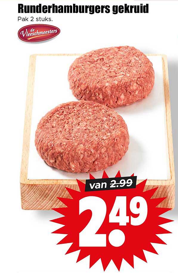 Runderhamburgers gekruid