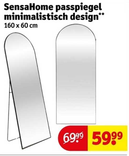 SensaHome passpiegel minimalistisch design** 160 x 60 cm