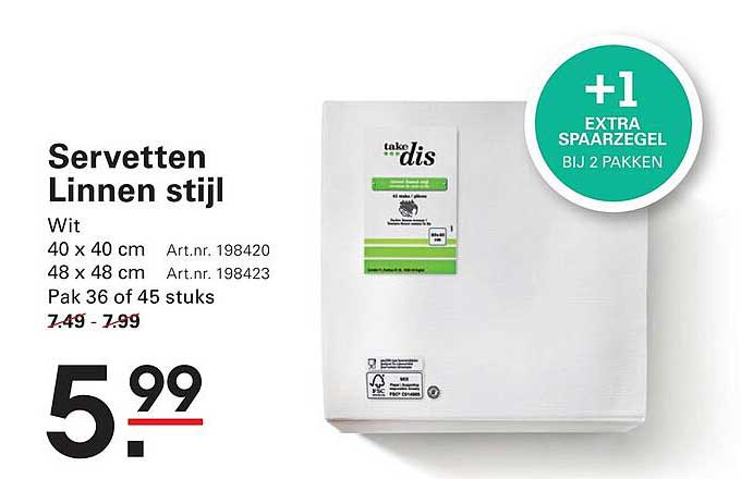 Servetten Linnen stijl
