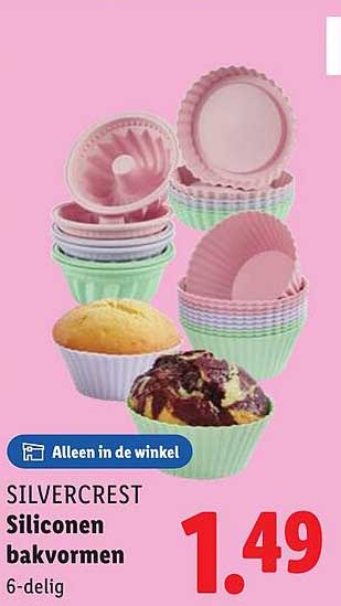SILVERCREST Siliconen bakvormen 6-delig