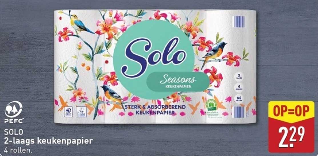 SOLO 2-laags keukenpapier 4 rollen