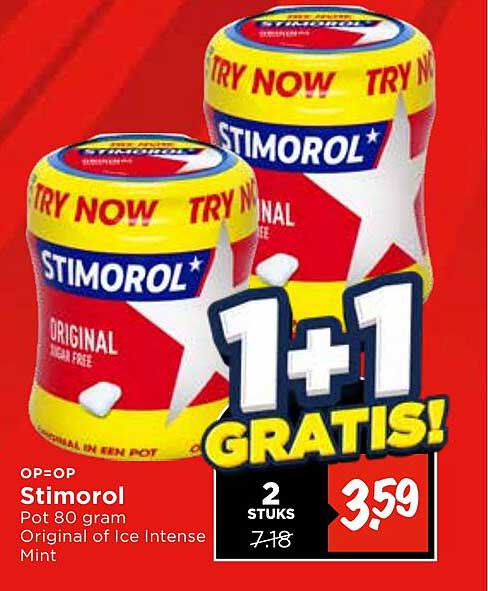 Stimorol Pot 80 gram - 1+1 gratis