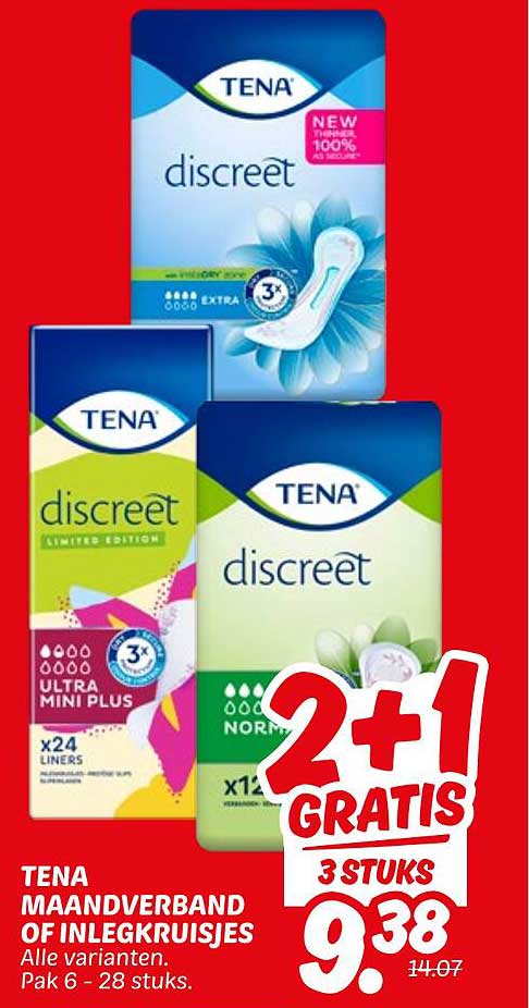 TENA MAANDVERBAND OF INLEGKRUISJES