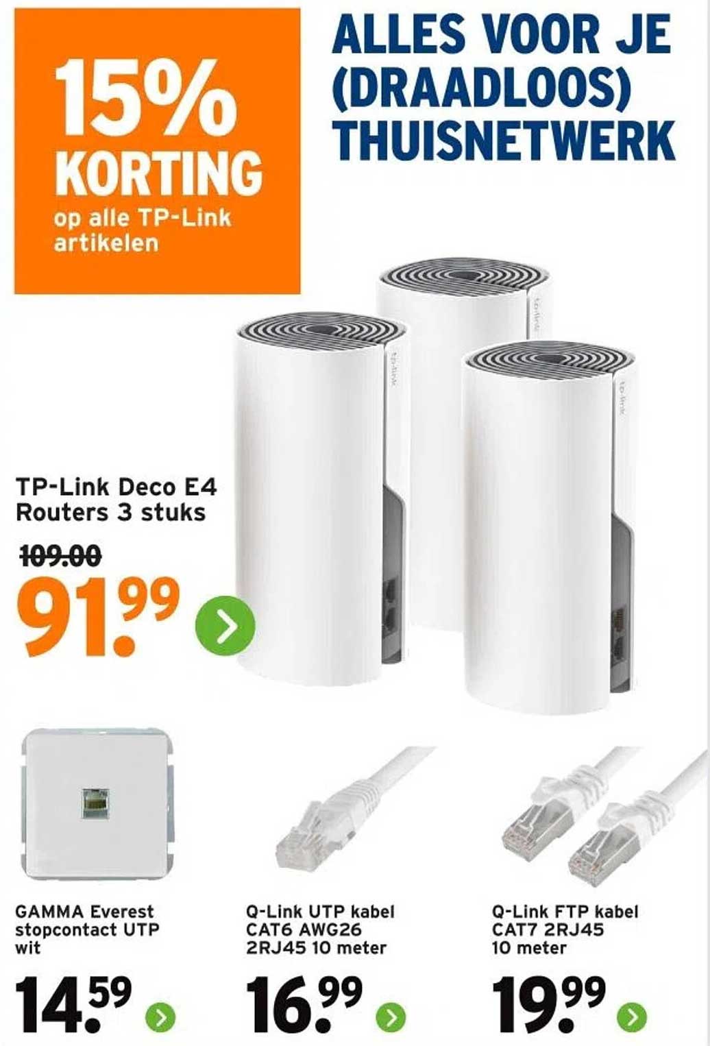 Deeko Router Tp-Link Deco E4 Routers 3 Stuks Aanbieding bij GAMMA - FolderFeest.nl