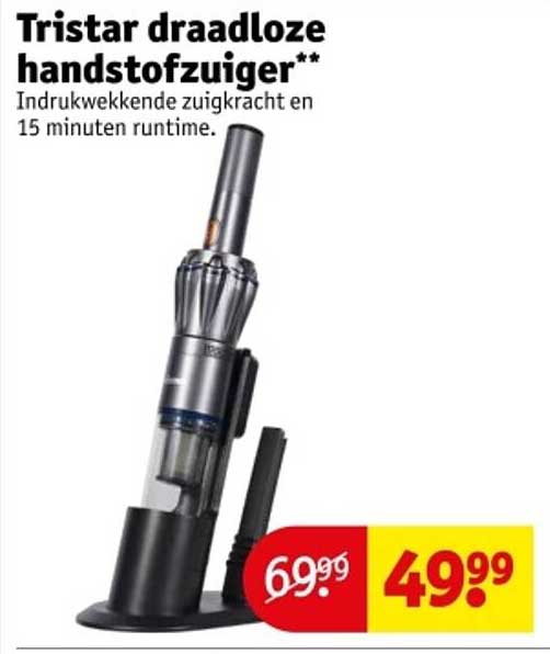 Tristar draadloze handstofzuiger**