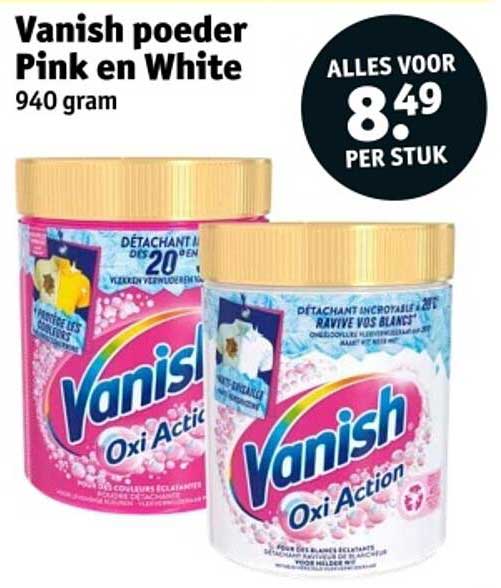Vanish poeder Pink en White