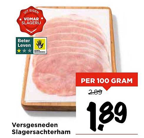 Versgesneden Slagersachterham