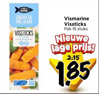 Vismarine Vissticks Pak 15 stuks