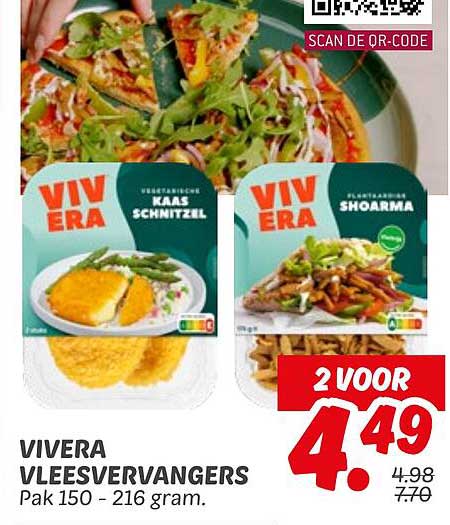 Vivera Vleesvervangers 2 voor 4,49