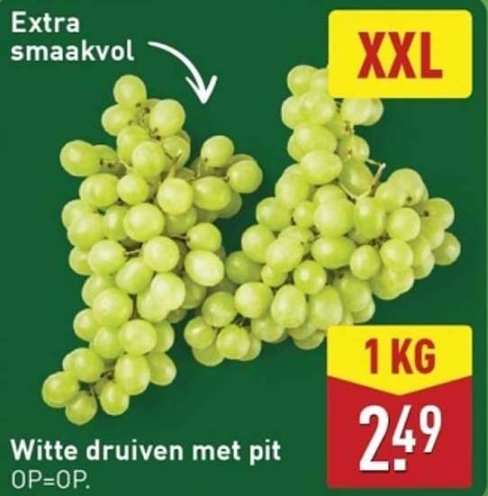 Witte druiven met pit
