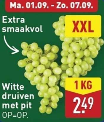 Witte druiven met pit