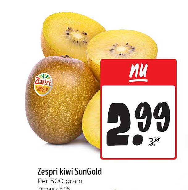 Zespri kiwi SunGold Per 500 gram