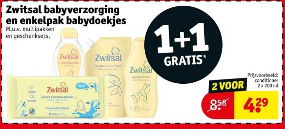 Zwitsal babyverzorging en enkelpak babydoekjes