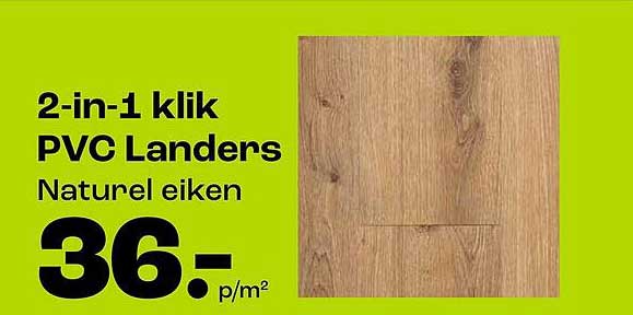 2-in-1 klik PVC Landers Naturel eiken