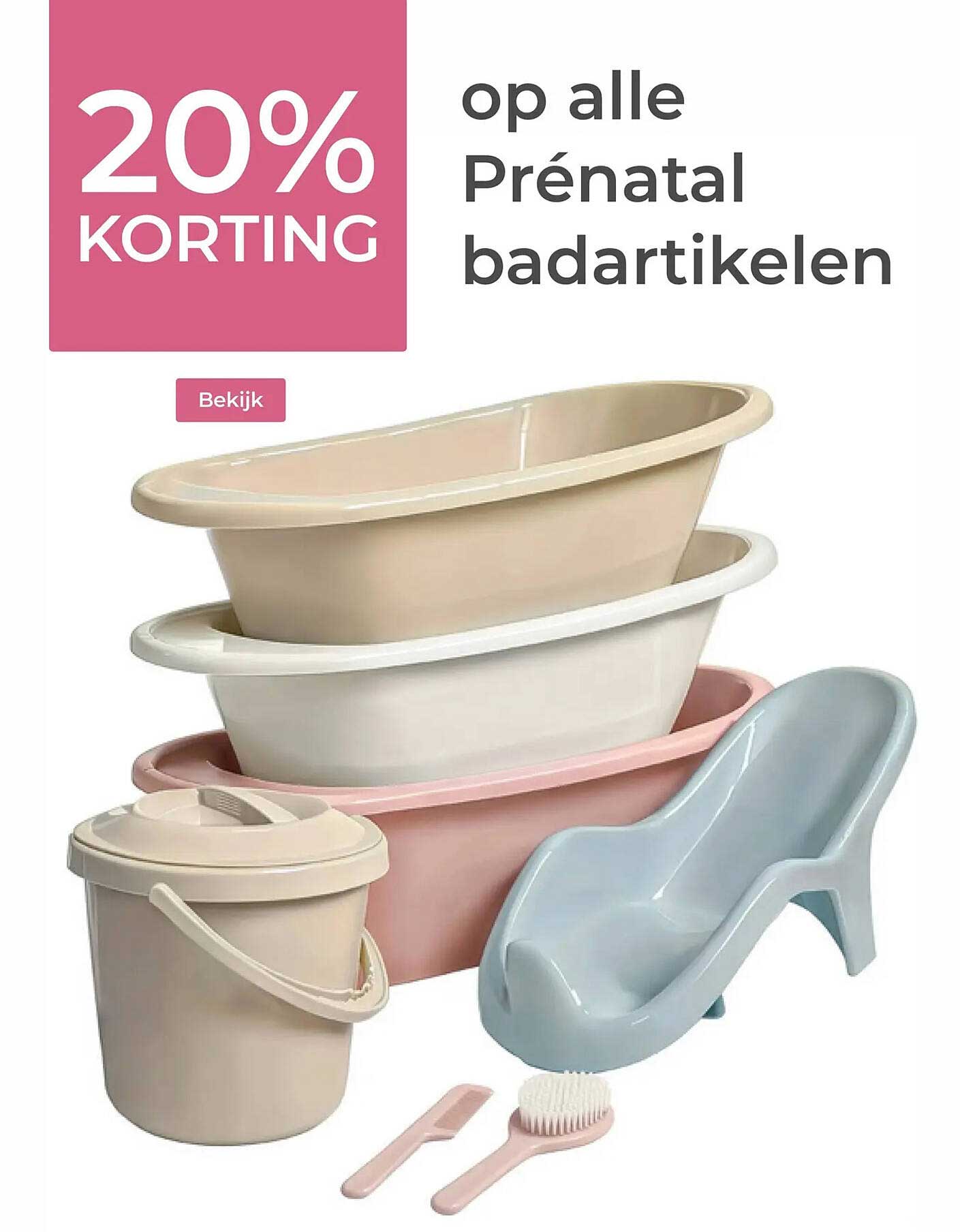 20% KORTING op alle Prénatal badartikelen
