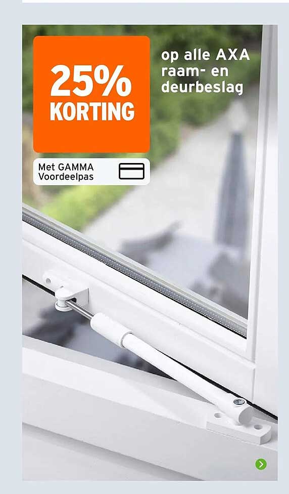 25% KORTING op alle AXA raam- en deurbeslag