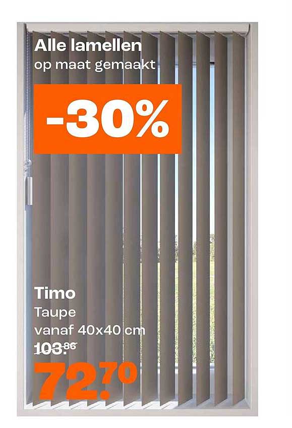 Alle lamellen op maat gemaakt -30%