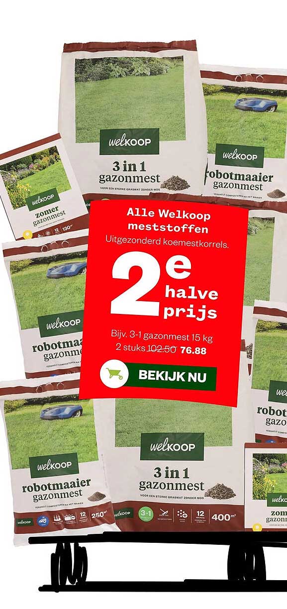 Alle Welkoop meststoffen - 2e halve prijs