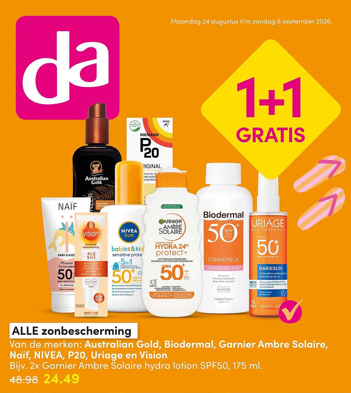 ALLE zonbescherming 1+1 GRATIS