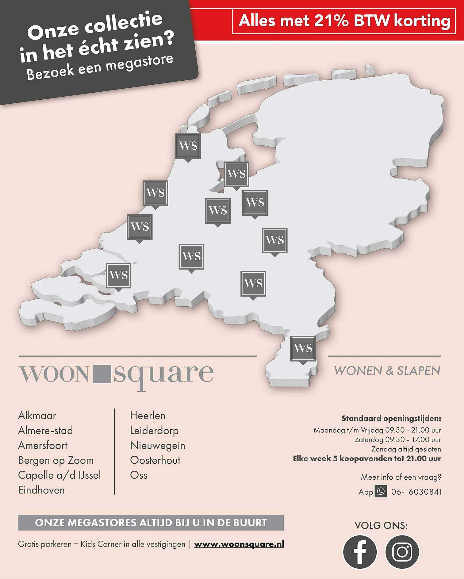 Alles met 21% BTW korting