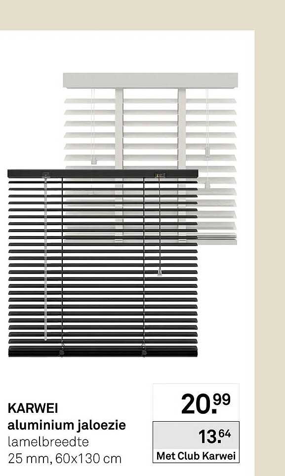 aluminium jaloezie lamelbreedte 25 mm, 60x130 cm