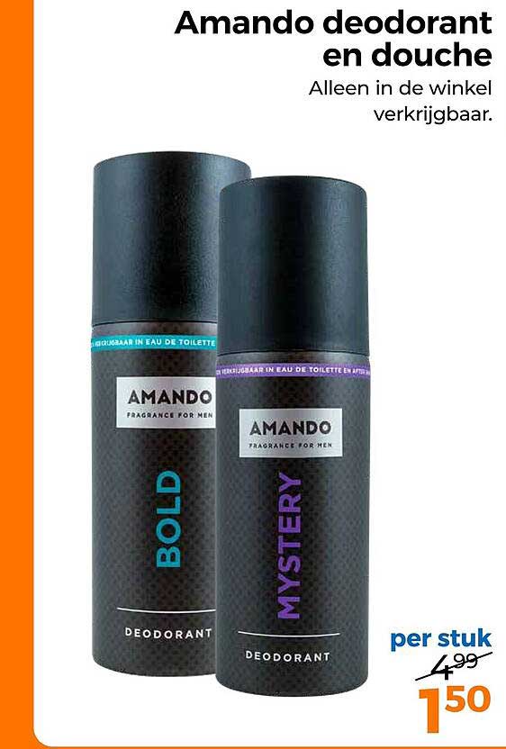 Amando deodorant en douche