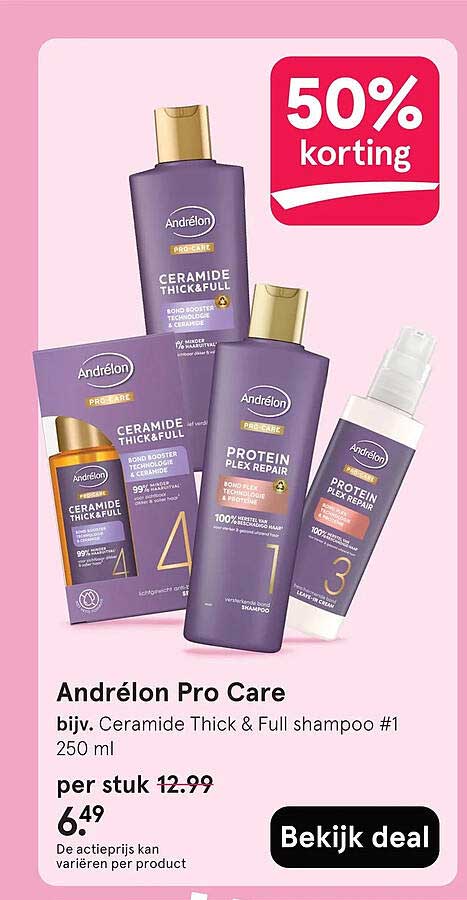 Andrélon Pro Care bijv. Ceramide Thick & Full shampoo #1 250 ml