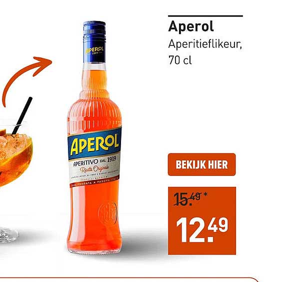 Aperol Aperitieflikeur, 70 cl