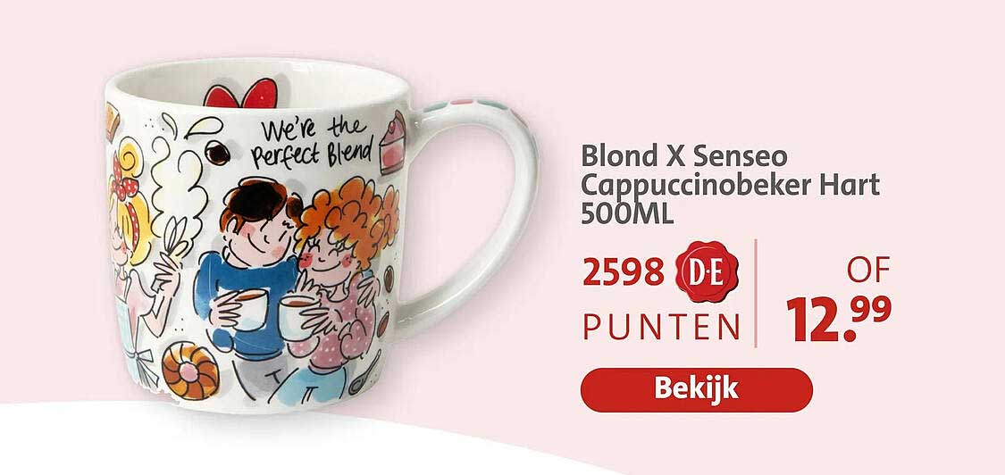 Blond X Senseo Cappuccinobeker Hart 500ML