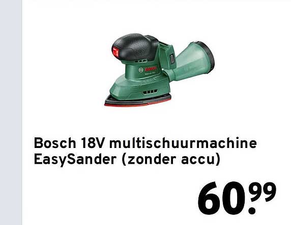 Bosch 18V multischuurmachine EasySander (zonder accu)