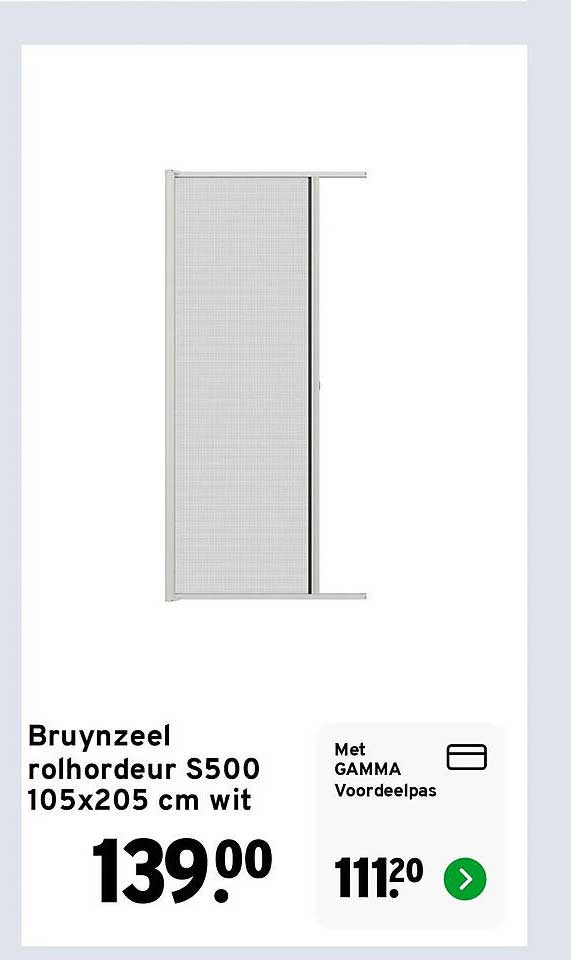 Bruynzeel rolhordeur S500 105x205 cm wit