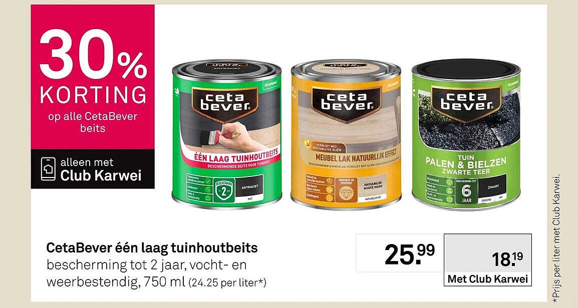 CetaBever één laag tuinhoutbeits