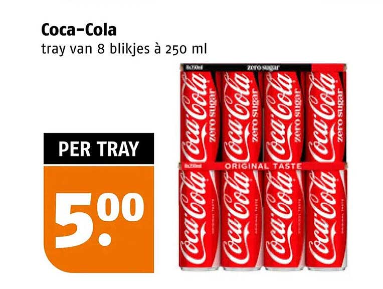 Coca-Cola tray van 8 blikjes à 250 ml