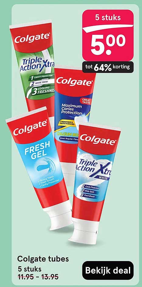Colgate tubes 5 stuks