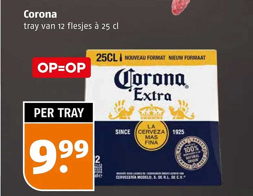 Corona tray van 12 flesjes à 25 cl