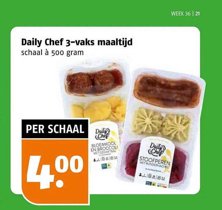 Daily Chef 3-vaks maaltijd schaal à 500 gram