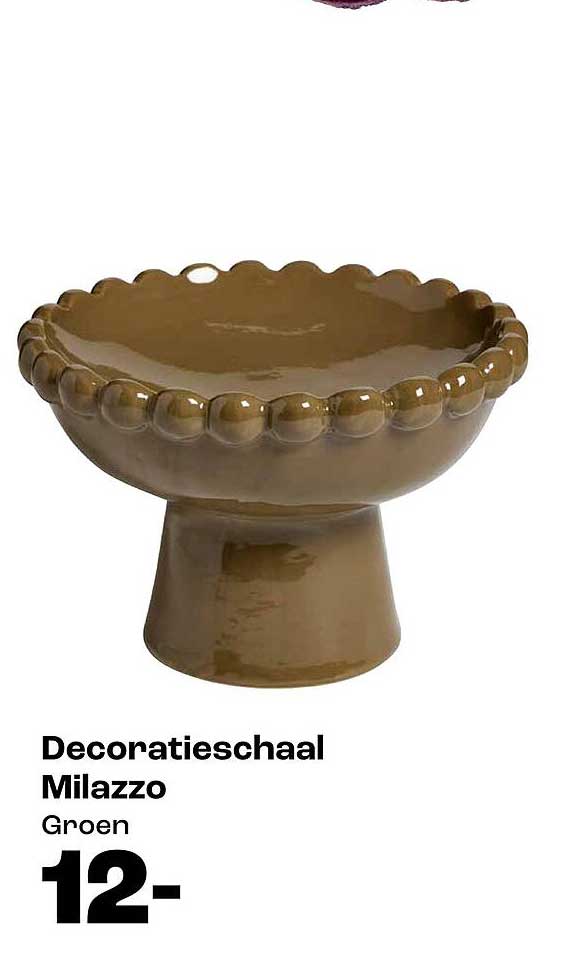 Decoratieschaal Milazzo Groen