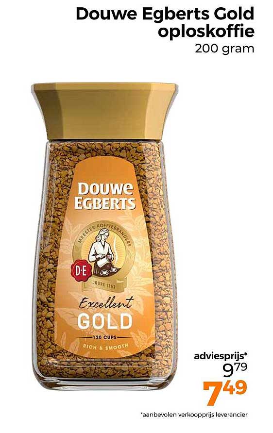Douwe Egberts Gold oploskoffie 200 gram