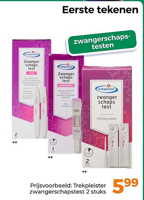 Eerste tekenen zwangerschapstesten