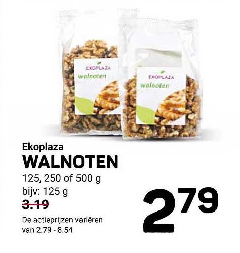 Ekoplaza WALNOTEN 125, 250 of 500 g bijv: 125 g