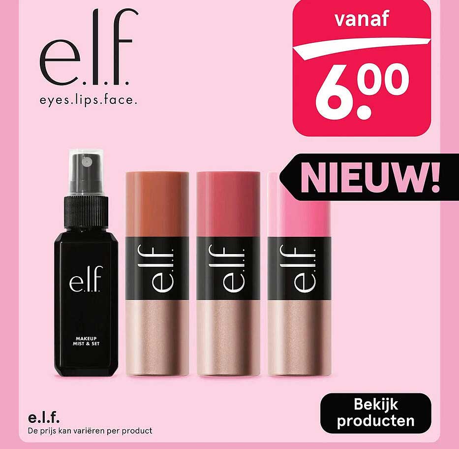 e.l.f. Nieuw! Bekijk producten