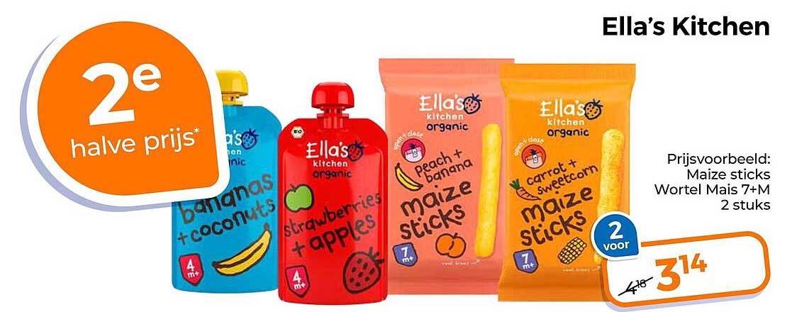Ella’s Kitchen 2e halve prijs
