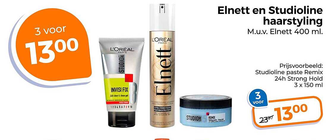 Elnett en Studioline hairstyling