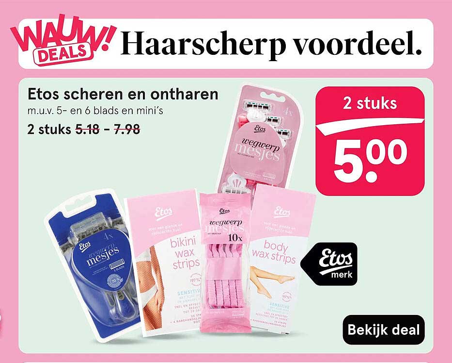 Etos scheren en ontharen 2 stuks