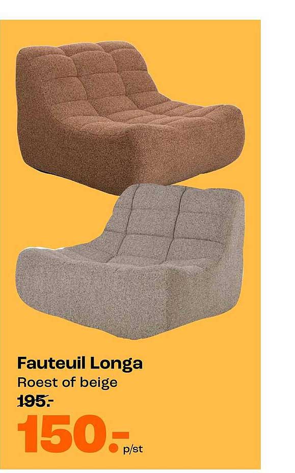 Fauteuil Longa Roest of beige