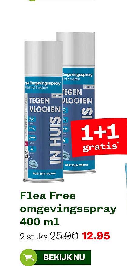 Flea Free omgevingsspray 400 ml 1+1 gratis