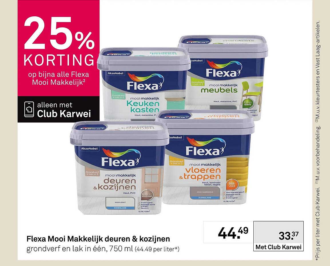 Flexa Mooi Makkelijk deuren & kozijnen 25% KORTING