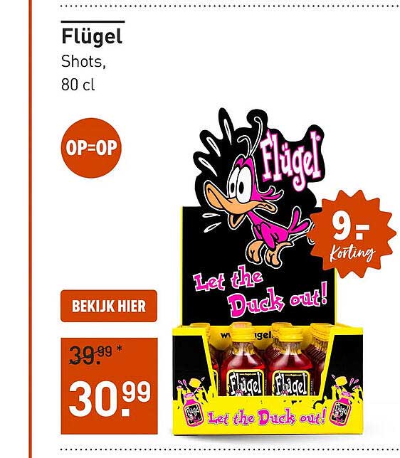 Flügel Shots, 80 cl