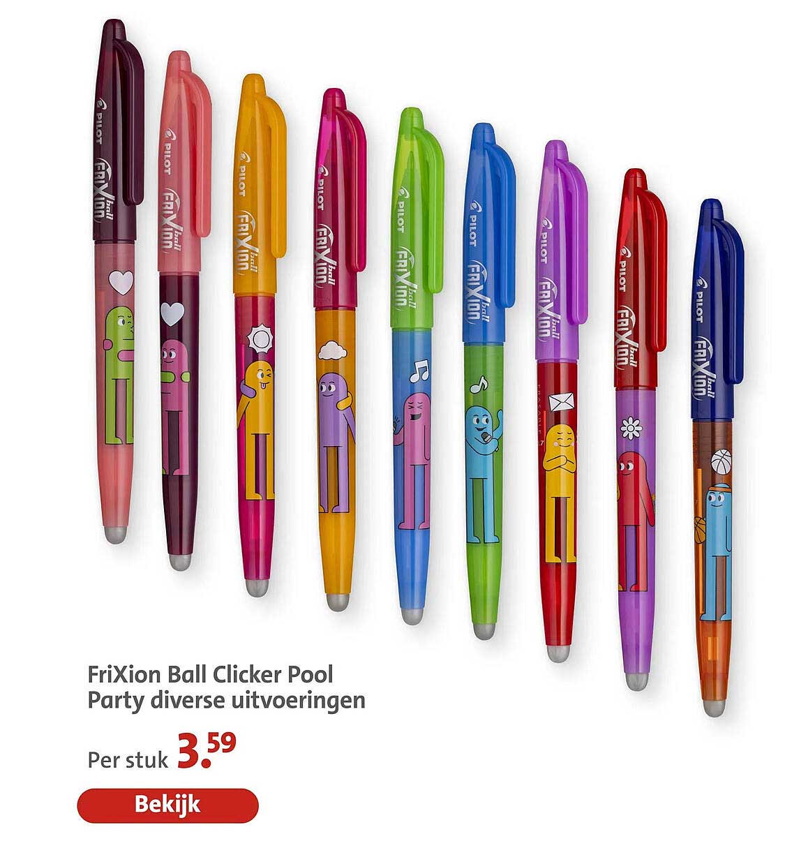 FriXion Ball Clicker Pool Party diverse uitvoeringen