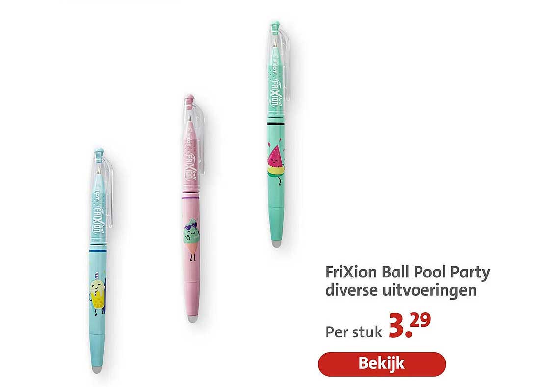 FriXion Ball Pool Party diverse uitvoeringen